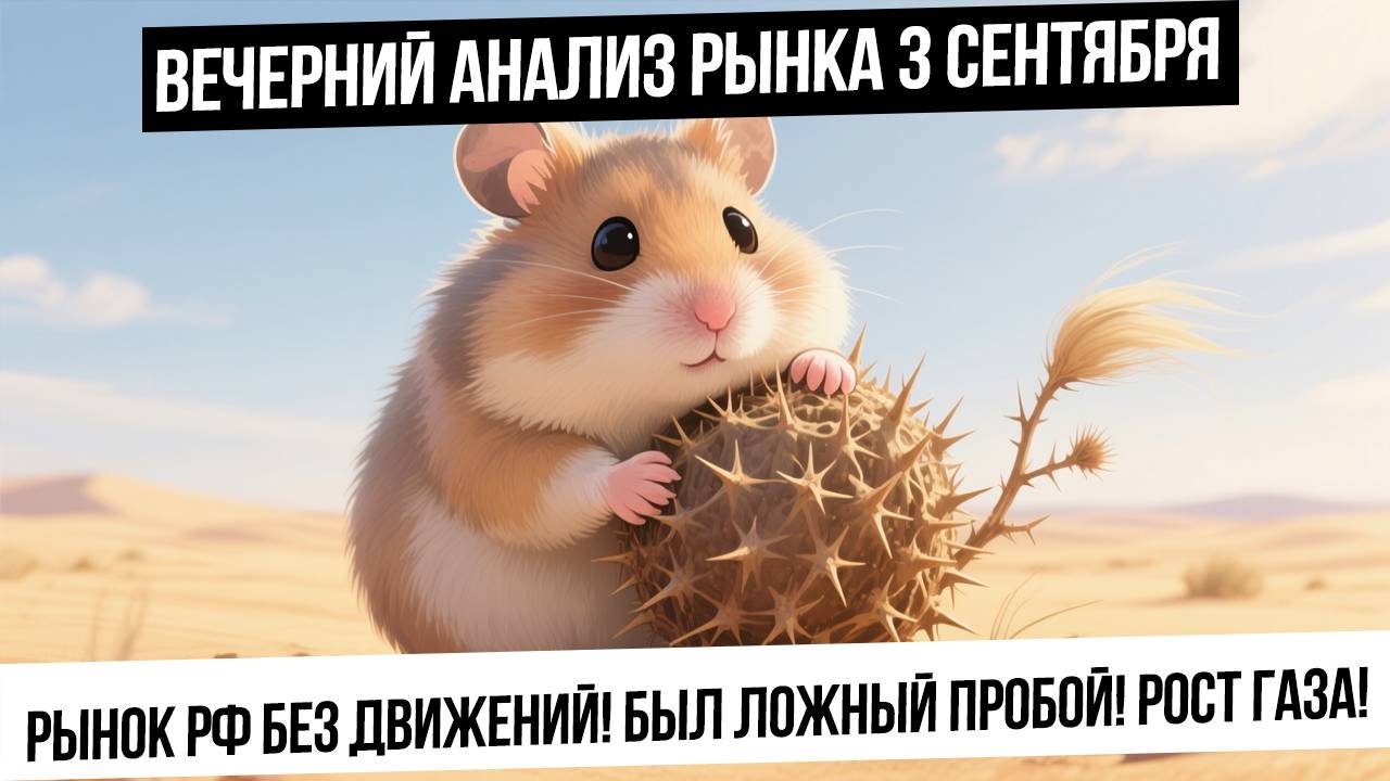 Вечерний анализ рынка 3 сентября. Ложный пробой в индексе перед ростом? Газ растет, а нефть вниз?