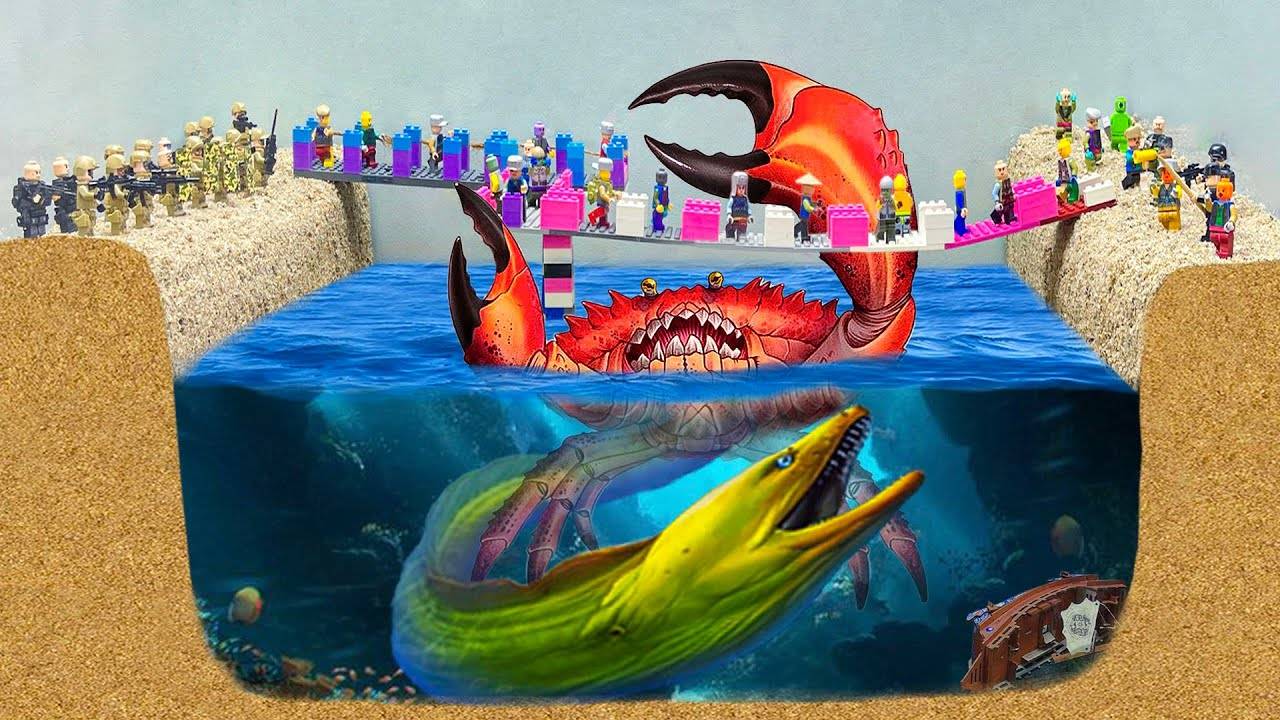ЛЕГО СОЛДАТИКИ ПРОТИВ МОРСКИХ МОНСТРОВ. МУЛЬТИКИ ДЛЯ ДЕТЕЙ