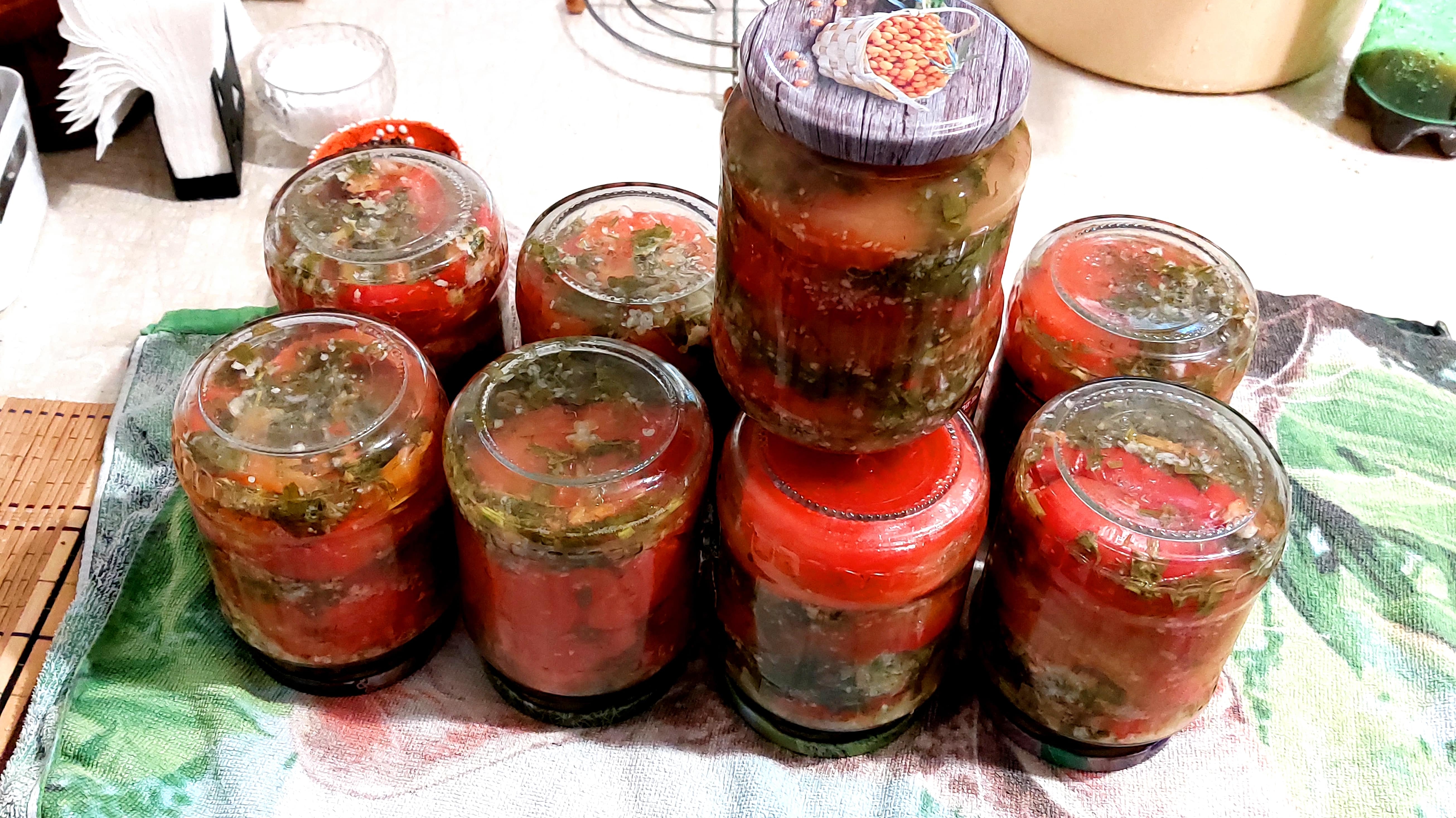 СЛАДКИЙ ПЕРЕЦ С ЧЕСНОКОМ И ЗЕЛЕНЬЮ НА ЗИМУ😋👍