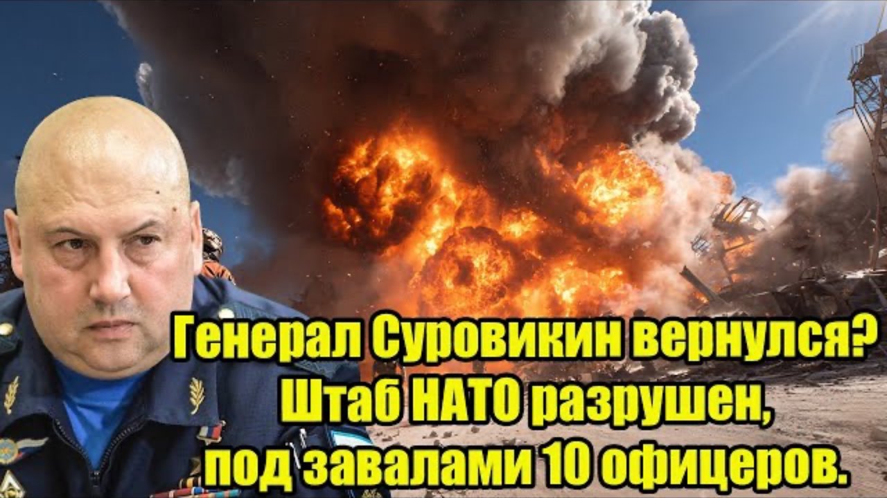 Генерал Суровикин вернулся? Штаб НАТО разрушен, под завалами 10 офицеров.