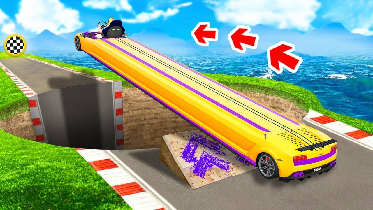 Сможет ли ламба проехать через огромную яму в гта 5 ? - эксперимент в gta 5