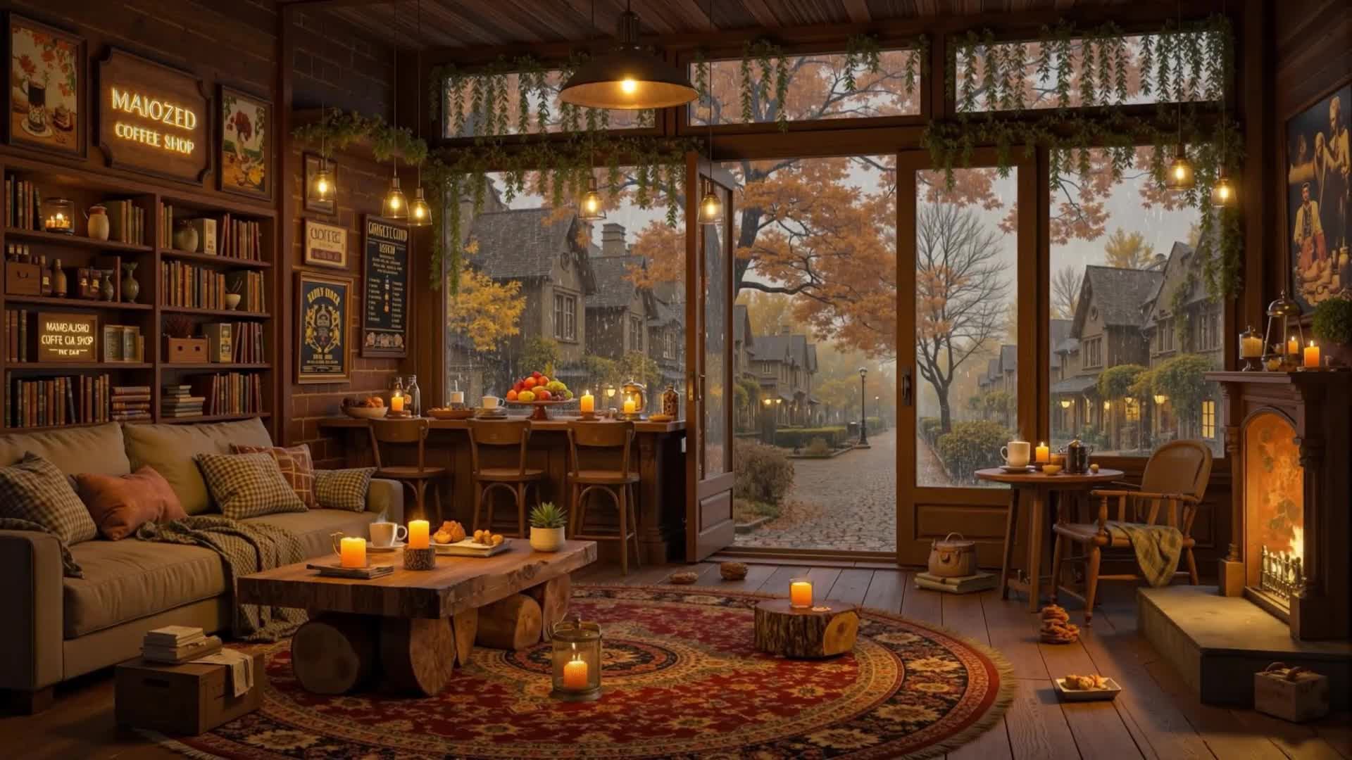 Осенний уютный джаз в кафе | музыка для работы, концентрации и отдыха |coffee shop ambience