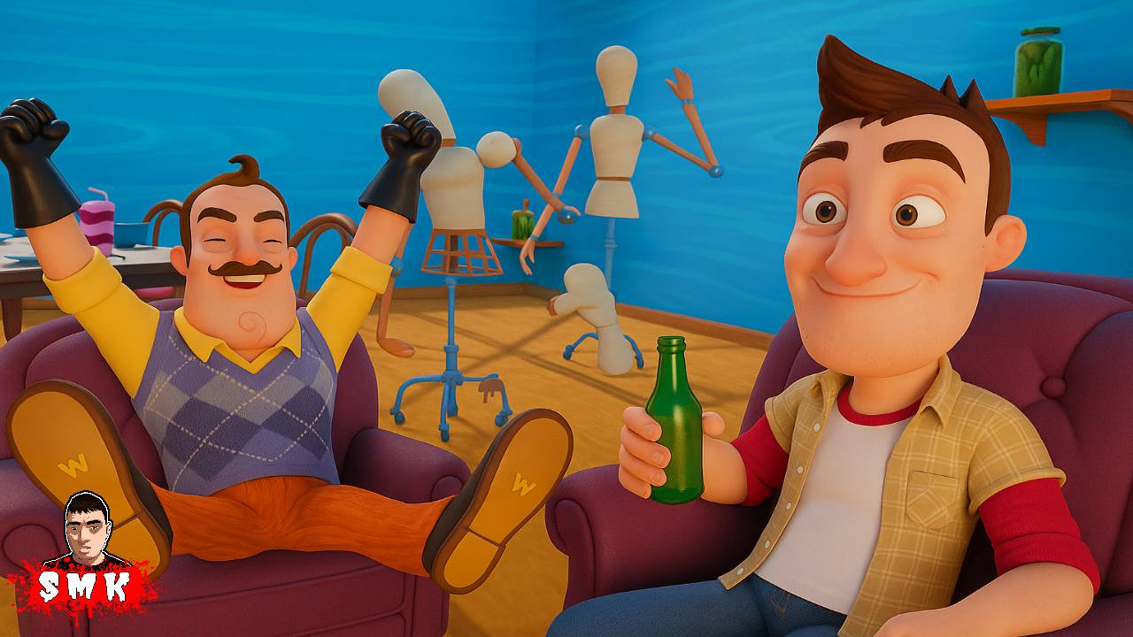 ШОУ ПРИВЕТ СОСЕД!ОГУРЦЫ И ФИНАЛЬНЫЕ ШТРИЖКИ!ИГРА HELLO NEIGHBOR ПРОХОЖДЕНИЕ МОДА HELLO NEIGHBOR CITY