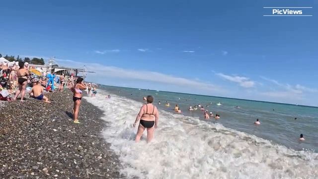 СОЧИ Лазаревское пляж Взморье сегодня 5 сентября 2025. Море и погода в Лазаревском сейчас