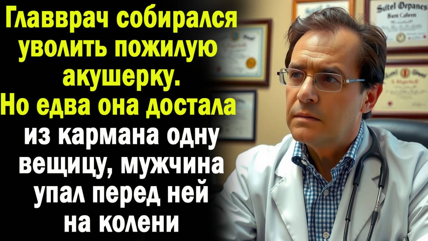 Главврач хотел уволить пожилую акушерку. Но когда увидел, что он достала из кармана - прослезился