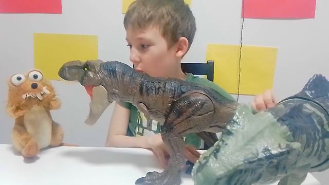 МОИ ДИНОЗАВРЫ ОТ МАТТЕЛ ОБЗОР. ИГРАЮ В ДИНОЗЫВРЫ. СРАЖЕНИЕ ДИНОЗАВРОВ