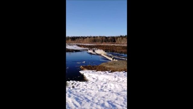 Перелетели на снежеке через...