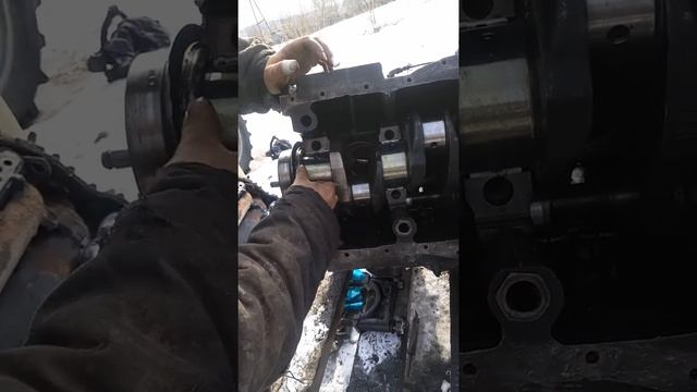 Как уложить коленвал на двигатель а41 дт  75