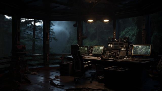 💿👽Outpost Night Ambience _ Relax Focus Sleep Ambient 4K