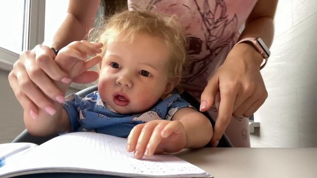 Делаю математику с РЕБОРНОМ ЛИАМОМ Делаем уроки с Реборном doing homework with a reborn baby