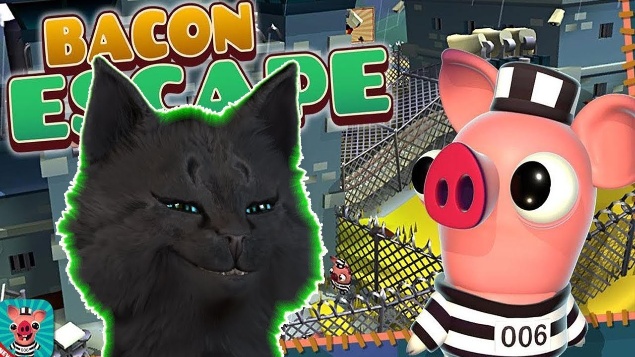 КАТАЕМСЯ НА ВАГОНЕТКЕ С ГОВОРЯЩИМ СУПЕР КОТОМ ( ИГРА для ДЕТЕЙ ) BACON ESCAPE