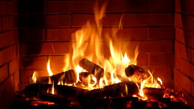 Камин Огонь Fireplace 10 часов hours full HD FullHD 4K