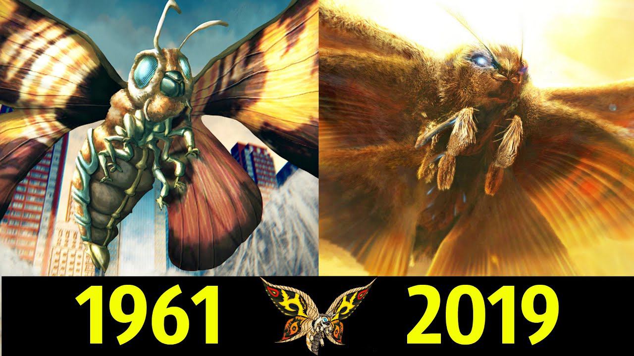 Мотра - Эволюция (1961 - 2019) ! Все Появления Гигантской Бабочки !
