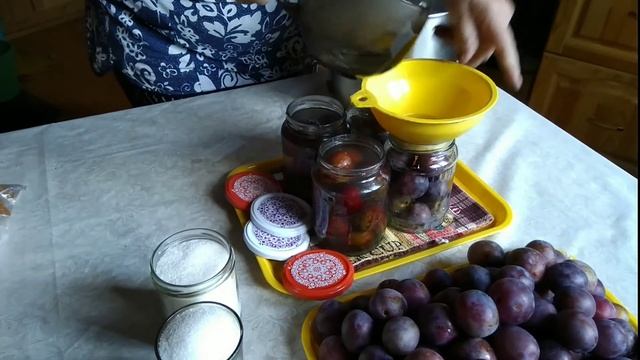 Слива в сиропе на Зиму.Урожай сливы в 2021г.