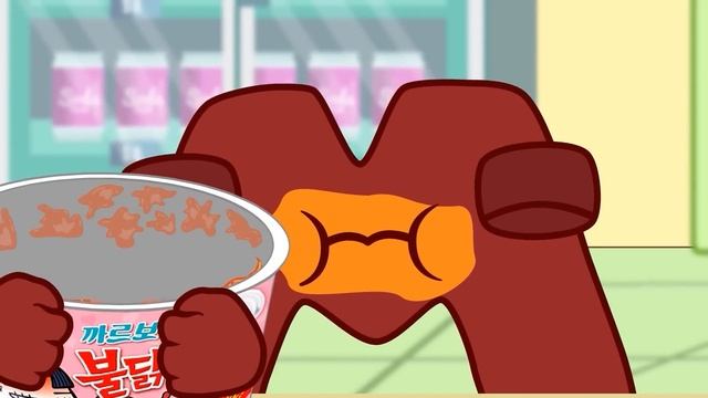 Convenience Store Food MUKBANG F, J Pregnant vs Alphabet Lore Baby’s Transform | ANIMATION | ASMR