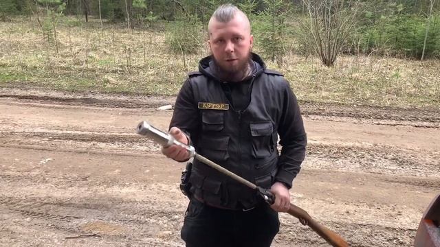 Пневматическая винтовка под монтажные патроны калибра 6.8мм с глушителем