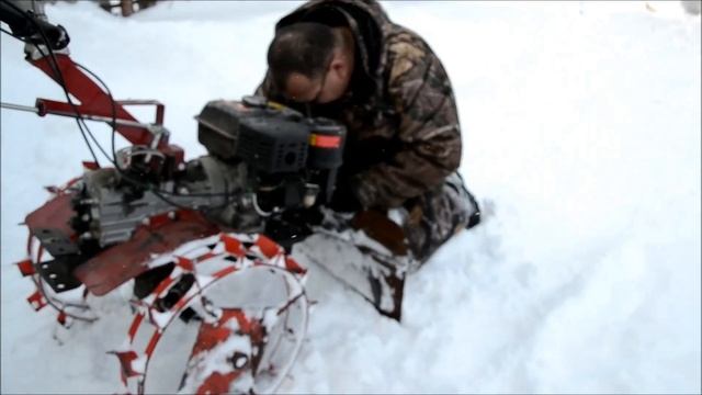 Снегоуборщик из культиватора за час !