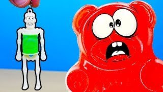 СКЕЛЕТ ПЕТЯ и ЖЕЛЕЙНЫЙ МЕДВЕДЬ ВАЛЕРАСКЕЛЕТ ПЕТЯ и ЖЕЛЕЙНЫЙ МЕДВЕДЬ ВАЛЕРА