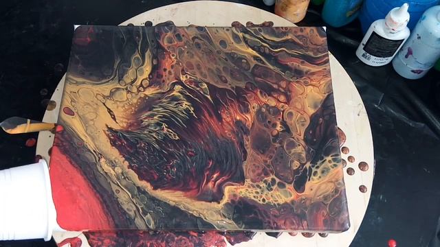 Мастер- класс: техника Fluid Art на холсте, рисование жидким акрилом. Acrylic Pouring tutorial.