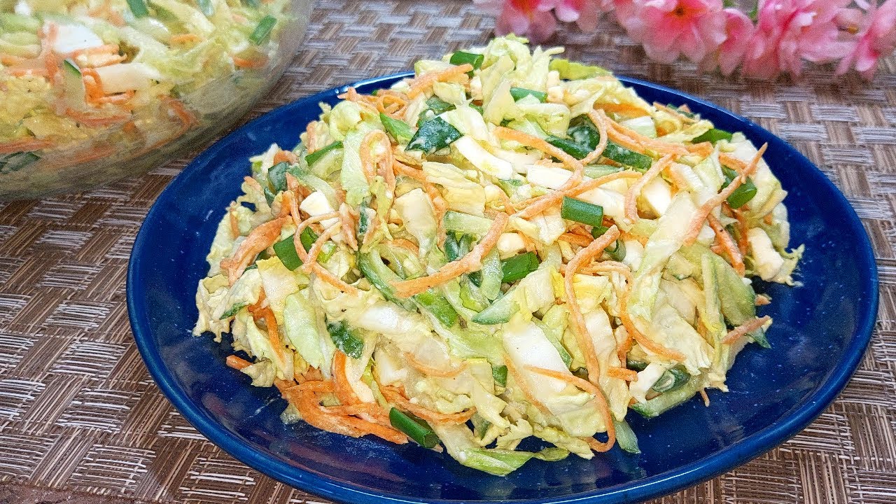 Салат из Пекинской Капусты. Без Майонеза! Съедается первым! Вкуснейший Салат из простых продуктов