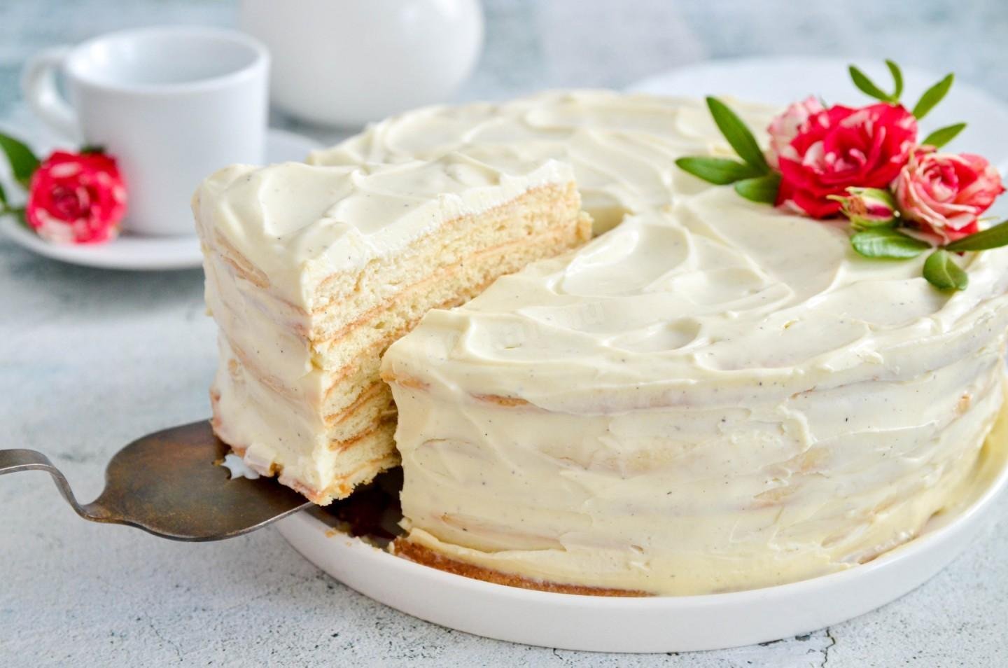 Торт сметанник со вкусом пломбира. Торт на сковороде.