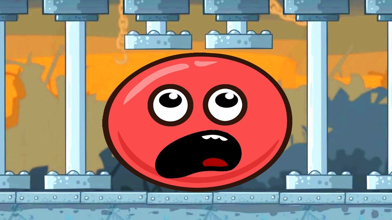 КРАСНЫЙ ШАР против Черного КВАДРАТА #4. Шарик на МРАЧНОЙ ФАБРИКЕ. Мультик про Red Ball 4