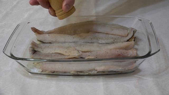 Минтай в сливках - неожиданно вкусно! Пошаговый рецепт минтай в духовке. Филе минтая. Рыба в духовк