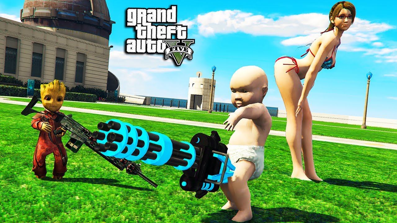 ИГРА ЗА РЕБЁНКА МАЙКЛА И РЕАЛЬНАЯ ЖИЗНЬ В ГТА 5 МОДЫ! BABY ОБЗОР МОДА В GTA 5! ИГРЫ ГТА ВИДЕО MODS