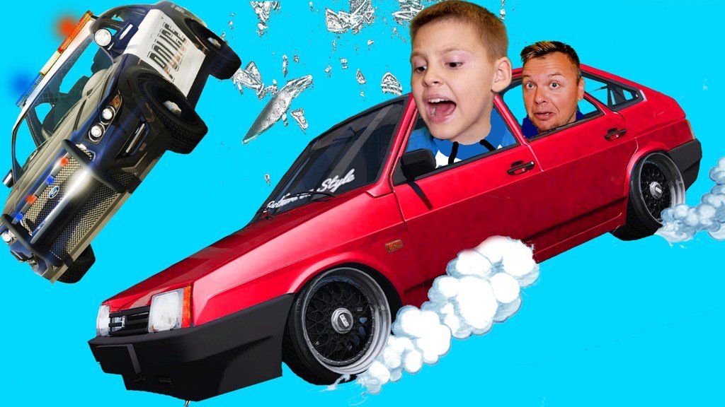 На ЛАДА БПАН ВАЗ 2109 от ПОЛИЦИИ ИГОРЬ и ПАПА на ДЕВЯТКЕ в GTA5