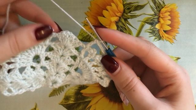 Ажурная шаль крючком.