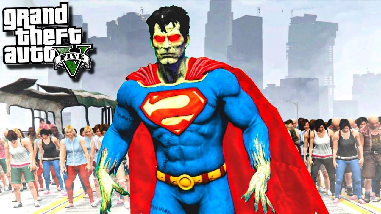 СУПЕРМЕН ПРЕВРАТИЛСЯ В ЗОМБИ И УНИЧТОЖИЛ ГОРОД В ГТА 5 МОДЫ! SUPERMAN ОБЗОР МОДА GTA 5! ГТА МОД ИГРЫ