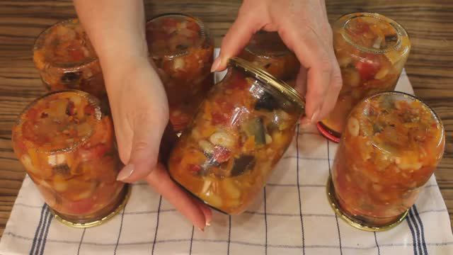 🍆Баклажаны на зиму без стерилизации! 🍅🌶Вкусный рецепт салата из баклажанов!