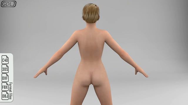 Get 3D MODEL - Girl - [ nude Body ] - With Different file formats and very high-quality textures