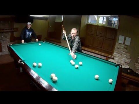 Дядя Юра и Андрюха катают в бильярд / Финты и понты