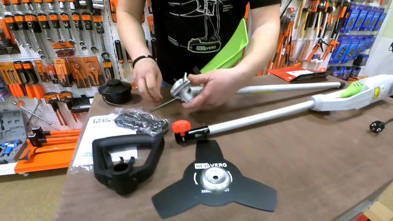 Быстрая сборка электрического триммера Redverg RD EB1400S