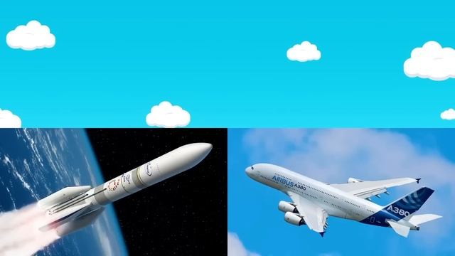 Космический и воздушный транспорт для детей. Обучающее видео