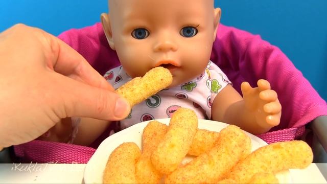 Кукурузные Палочки и Компот Как Мама Кормила Беби Бон Куклы Пупсики Мультик для детей
