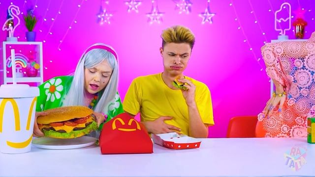 БОЛЬШАЯ, СРЕДНЯЯ И МАЛЕНЬКАЯ ЕДА ЧЕЛЛЕНДЖ! Быстрое, среднее или медленное поедание от RATATA YUMMY