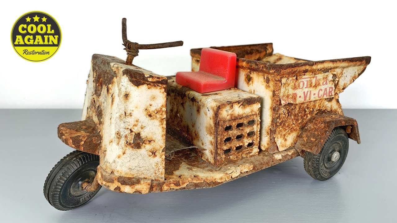 Реставрация заброшенной игрушки Tonka Ser-Vi-Car 1960-х годов