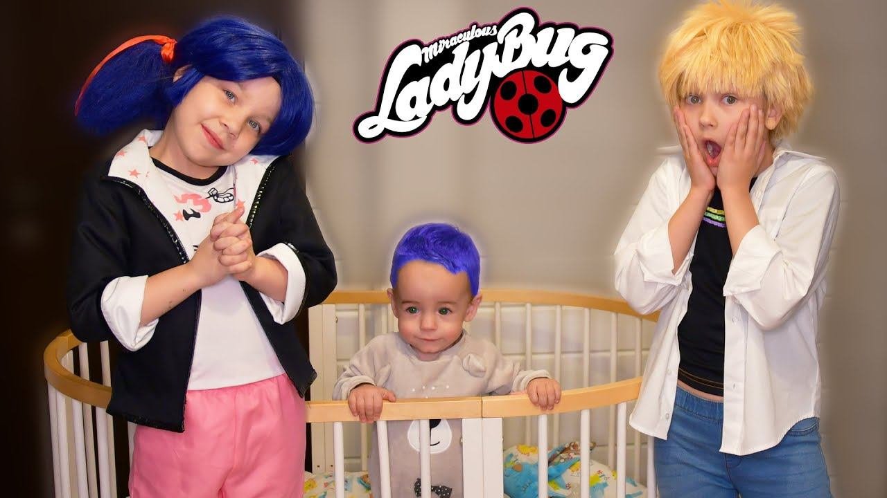ДЕТИ ЛЕДИБАГ И СУПЕР-КОТА Сказки на ночь от Маринетт Miraculous Ladybug & Cat Noir in real life