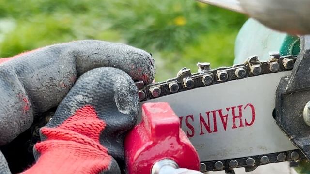 Как заточить цепь МИНИ ПИЛЫ с Алиэкспресс? Простой дедовский рабочий способ