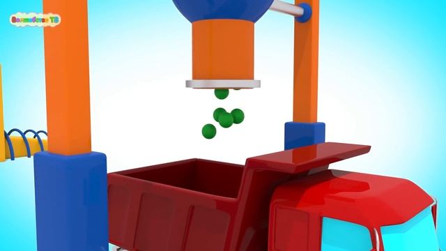 Мультфильм про Машинки _ Грузовики и Шарики _ Учим Цвета для Детей