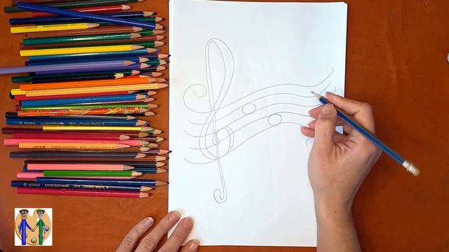 Как нарисовать скрипичный ключ. Онлайн-школа рисования "Малевашки"