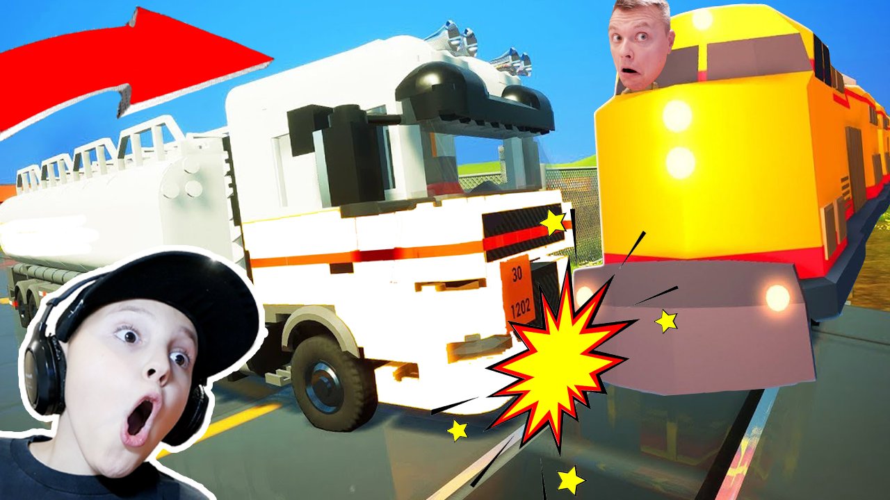 Крушение ПОЕЗДА и МАШИН на Переезде в Roblox