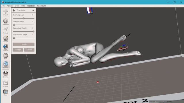 MeshMixer Урок 2 - Подготовка фигуры к печати на 3D принтере