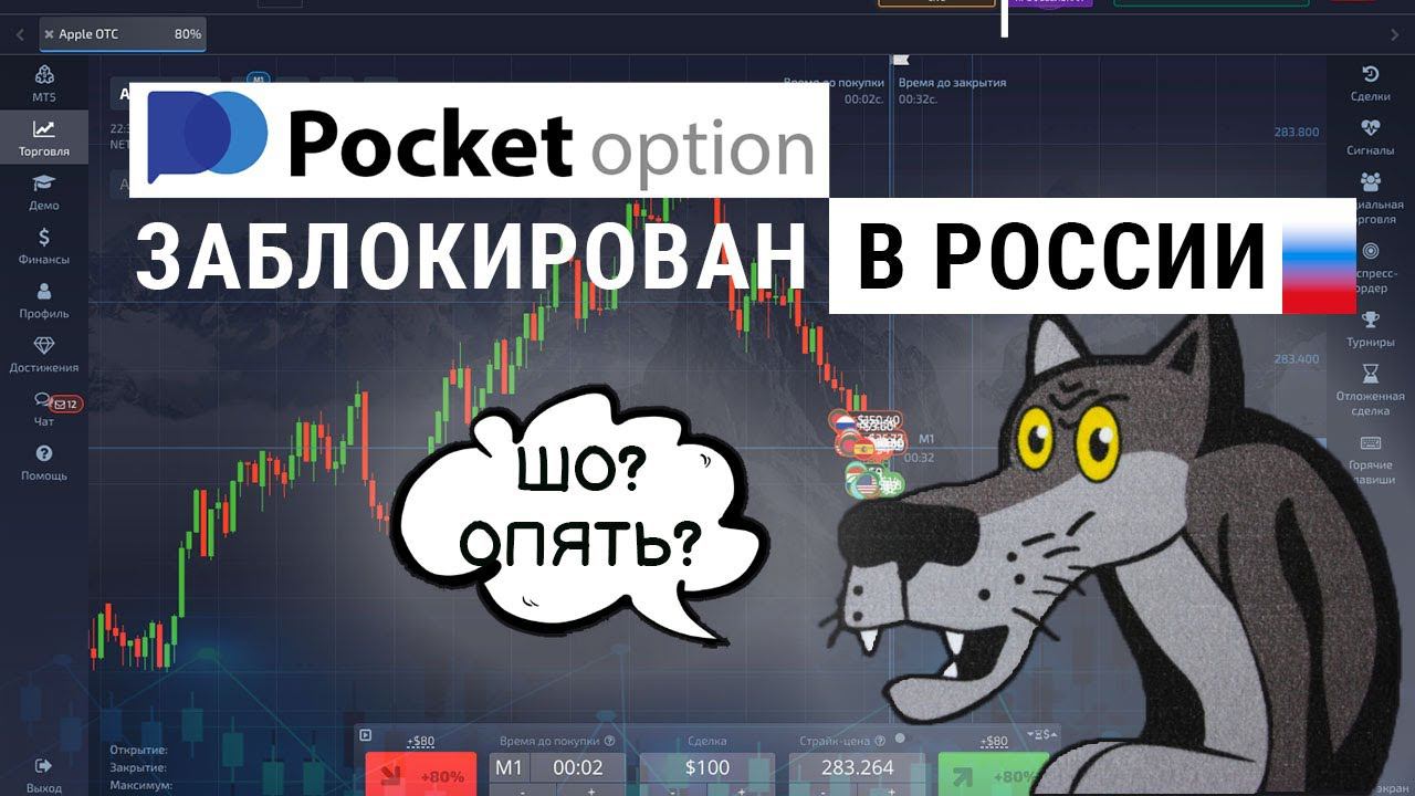 Pocket Option ЗАБЛОКИРОВАН в России!