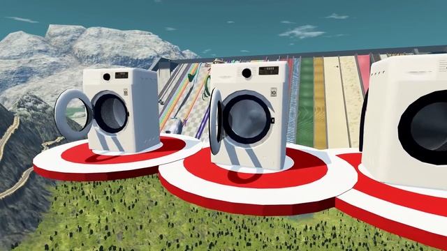 СТИРАЛЬНЫЕ МАШИНЫ-ГИГАНТЫ АТАКУЮТ! Гоша и Чич Челлендж в игре Beamng drive.