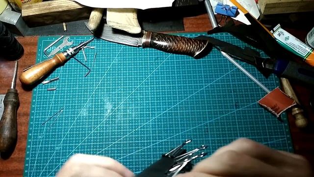 простые ножны из кожи  (видео урок)