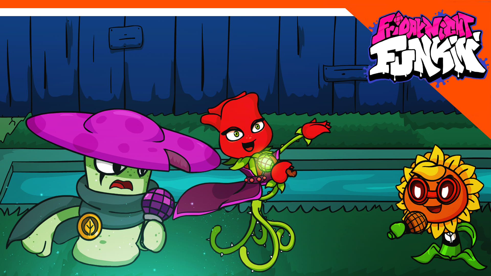 ? НОВЫЙ БОСС НОЧНАЯ ШЛЯПКА И РОЗА! БОЙФРЕНД И ГЁРЛФРЕНД ЗОМБИ! PVZ ? Friday Night Funkin'