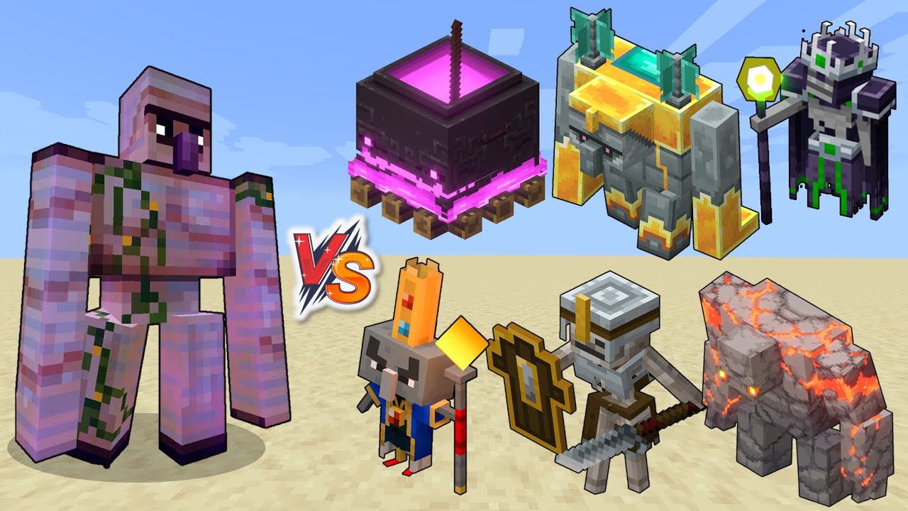 ЗАЧАРОВАННЫЙ ГОЛЕМ ПРОТИВ МАЙНКРАФТ Dungeons Mobs